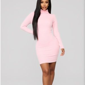 Brand new pink turtleneck dress
